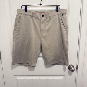 Halsey Sport Men's Light‎ Tan Stripe Chino Shorts Size 35
